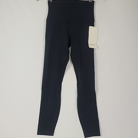 NWT $98 Lululemon Align HR Pant 25” NULU fabric Black Sz 4 #damaged - Picture 1 of 8